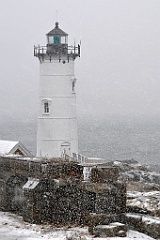 Portsmouth Harbor Lighthouse During Snowstorm